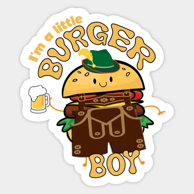 I'm a little Burger Boy Sticker by Previously Recorded Network